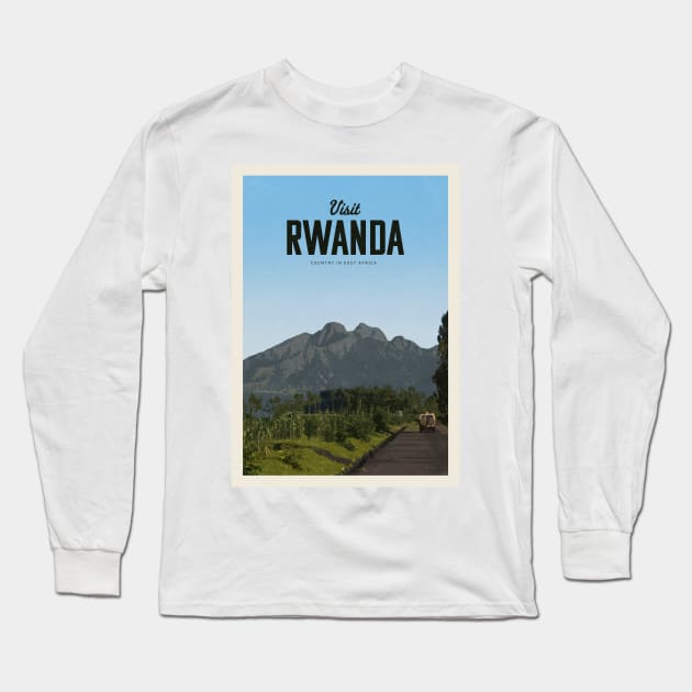 Visit Rwanda Long Sleeve T-Shirt by Mercury Club